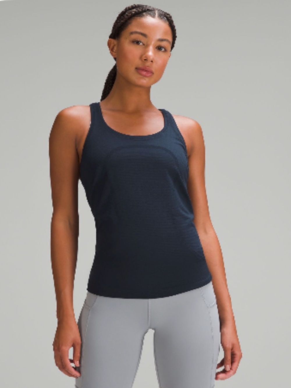 Lululemon Navy Blue Swiftly Tech Racerback Tank Top 2.0 Hip Length
